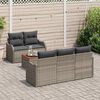 vidaXL Set Divano da Giardino con cuscino 6 pcs Grigio polyrattan