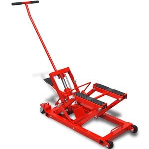 vidaXL Martinetto Idraulico per Motociclette/ATV 680 kg Rosso