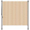 vidaXL Tenda a Rullo Esterno Arancio Bianca 200x270cm Tessuto Acciaio
