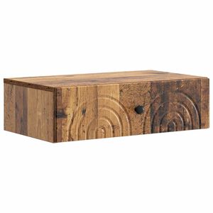 vidaXL Tavolino da Parete Laterale Legno antico 59 x 34,5 x 17 cm