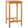 vidaXL Tavolo da bar Naturale 60 x 60 x 105 cm Teak massello
