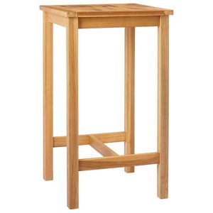 vidaXL Tavolo da bar Naturale 60 x 60 x 105 cm Teak massello