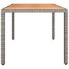 vidaXL Tavolo Giardino Piano Legno Grigio Polyrattan e Massello Acacia