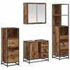 vidaXL Set di mobili per il bagno 4 pz Legno vecchio