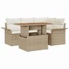 vidaXL Set Divano da Giardino con cuscino 5 pcs beige e panna