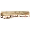 vidaXL Set di divani da esterno 7 pz Naturale e Beige