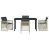 vidaXL Set da Pranzo per Giardino 5 pcs Grigio chiaro polyrattan