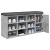 vidaXL Panca Porta Scarpe Grigio Cemento 102x32x50cm Legno Multistrato