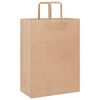 vidaXL Sacchetti di Carta 250 pz con Manici Marrone 32x17x44 cm