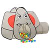 vidaXL Tenda Gioco Bambini Elefante Grigio 250 Palline 174x86x101 cm