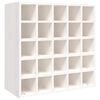 vidaXL Mobiletto per vino bianco 56x25x56 cm in legno massello di pino