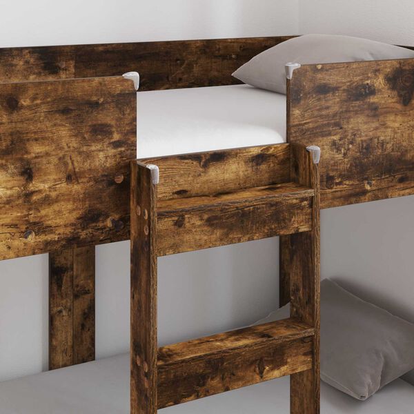 vidaXL Letto a Castello per Bambini Rovere fum&eacute; 80 x 160 cm