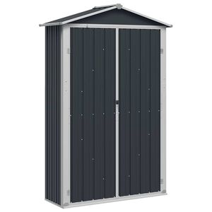 vidaXL Capanno da Giardino Antracite 116x45x175cm in Acciaio Zincato