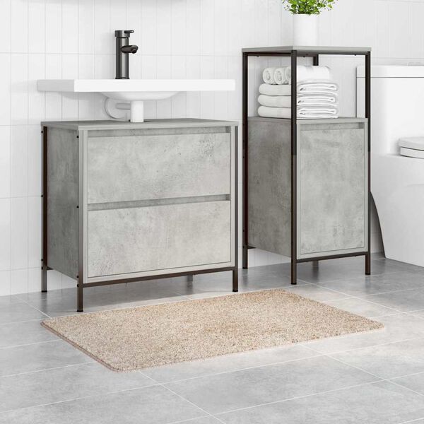 vidaXL Tappetino da bagno antiscivolo Crema 60 x 90 cm PP