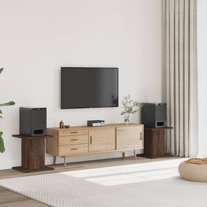 vidaXL Supporti Altoparlanti 2 pz Marrone 30x30x40cm Legno Multistrato