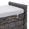 vidaXL Panchina con contenitore Nero Lavato 110 x 40 x 50 cm Rattan
