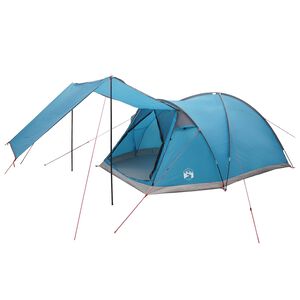 vidaXL Tenda Capanna con tetto Blu 6 persone Poliestere e Acciaio