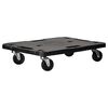 vidaXL Pedana con Ruote Nera 58x38x12 cm in PP