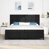 vidaXL Letto a molle con materasso Nero 200 x 200 cm Tessuto