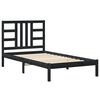 vidaXL Giroletto Nero in Legno Massello 100x200 cm