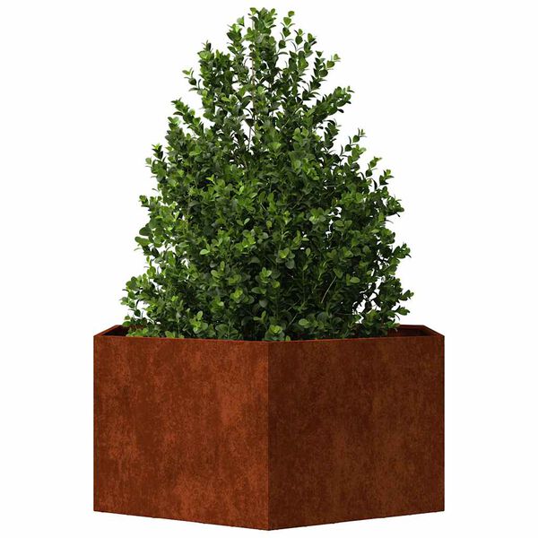 vidaXL Fioriera Ruggine 90x90x45 cm Acciaio Corten