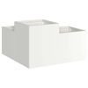 vidaXL Vaso da giardino Bianco 100 x 100 x 48 cm Acciaio