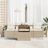 vidaXL Set Divano da Giardino 5 pcs Beige Poly Rattan
