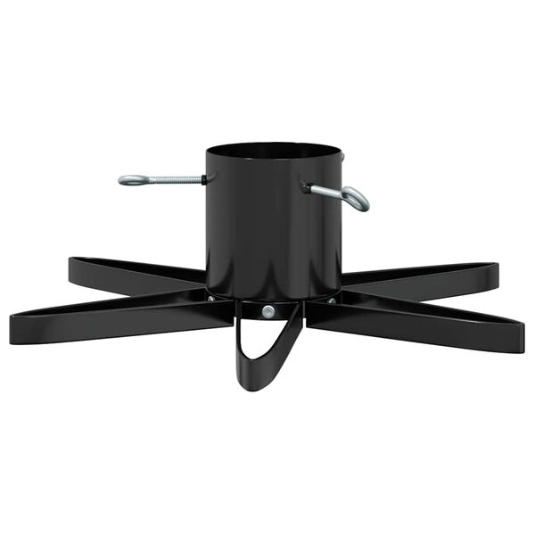 vidaXL Supporto per Albero di Natale Nero 49 x 49 x 15,5 cm Acciaio
