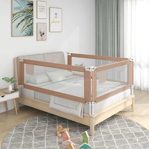 vidaXL Sponda Letto di Sicurezza per Bambini Talpa 100x25cm in Tessuto