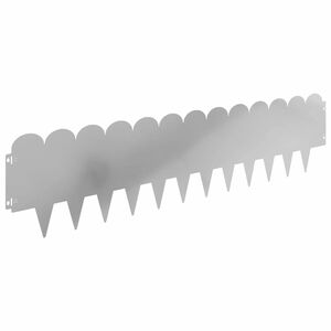 vidaXL Bordura per Prato 10 pcs 103 x 25 cm Acciaio Argento