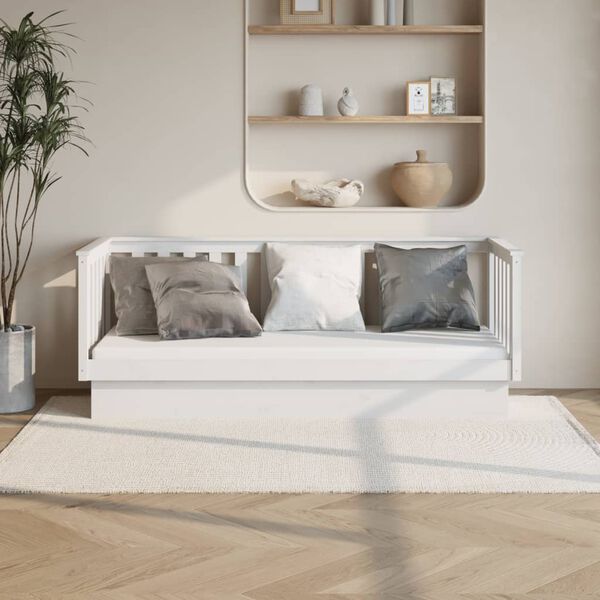vidaXL Dormeuse senza Materasso Bianco 75x190 cm in Legno di Pino
