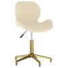 vidaXL Sedie da Pranzo Girevoli 2 pz Crema in Velluto