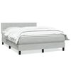 vidaXL Giroletto a Molle con Materasso Grigio Chiaro 160x210cm Velluto