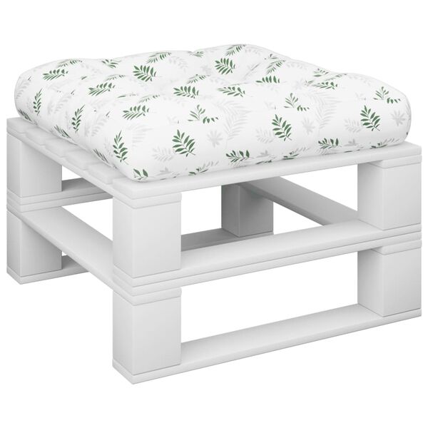 vidaXL Cuscino per Pallet con Motivo a Foglie 60x60x12 cm in Tessuto