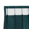 vidaXL Tende con tende 2 pcs Verde scuro 140 x 140 cm Velluto