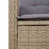 vidaXL Panca Reclinabile da Giardino con Cuscini Beige in Polyrattan
