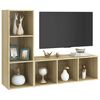 vidaXL Mobili TV 2 pz Rovere Sonoma 107x35x37 cm in Legno Multistrato