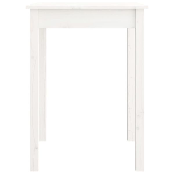 vidaXL Tavolo da Pranzo Bianco 55x55x75 cm in Legno Massello di Pino