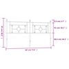 vidaXL Testiera di Ricambio in Metallo Bianco 180 cm