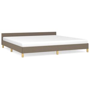 vidaXL Giroletto senza Materasso Tortora 200x200 cm in Tessuto