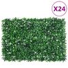 vidaXL Recinzione Foglie Arbusti Artificiali 24 pz Verde 40x60 cm