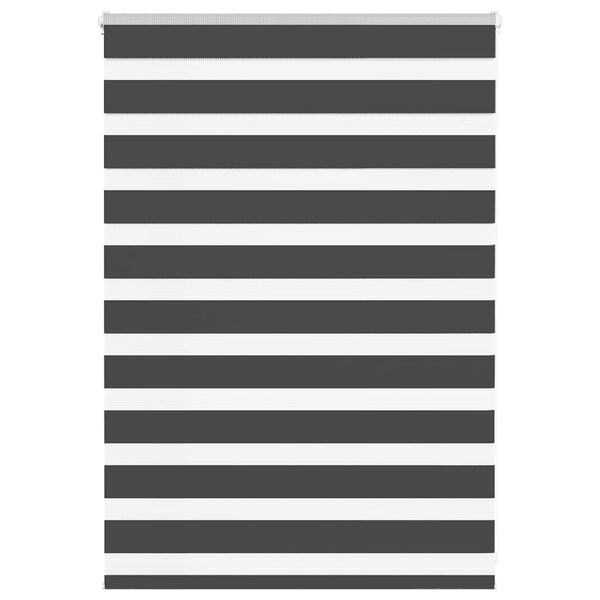 vidaXL Tenda a Rullo Zebra Nero Larghezza Tessuto 95,9 cm Poliestere