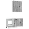 vidaXL Unit&agrave; Cucina KALMAR 5 pz Sonoma grigio Legno ingegnerizzato