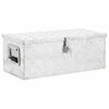 vidaXL Contenitore Portaoggetti Argento 70x31x27 cm in Alluminio