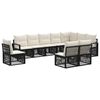 vidaXL Set Divano da Giardino 10 pz Nero polyrattan