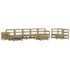 vidaXL Set Divani da Giardino 10 pz in Legno Impregnato di Pino