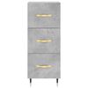 vidaXL Credenza Grigio Cemento 34,5x34x180 cm in Legno Multistrato
