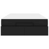 vidaXL Struttura letto con materasso con materasso 2 pcs Nero PVC