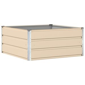 vidaXL Fioriera Avorio 100 x 100 x 45 cm Acciaio