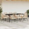 vidaXL Set da Pranzo da Giardino 9 pz con Cuscini Polyrattan Vetro
